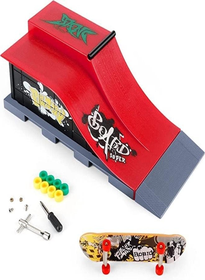 CLA6 مجموعة CLA6 Mini Skatepark | لوح تزلج مصغر للمبتدئين | أدوات وعجلات وكتاب إلكتروني مجاني | - Image 1